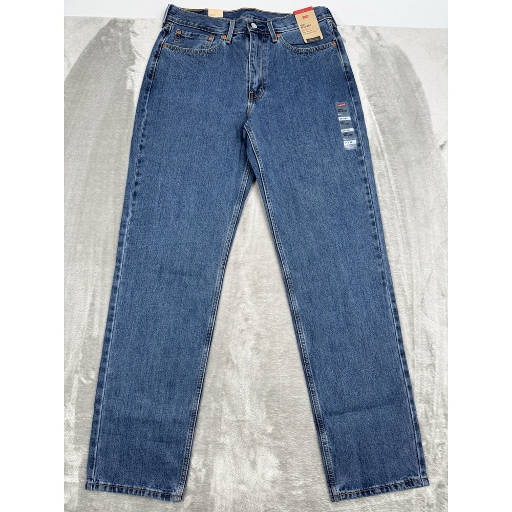 Levis 550 Jeans Mens 34x36 Medium Wash Relaxed Western Denim Straight Leg NWT